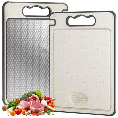 Tibo Titanium Cutting Board for Kitchen 1pc with Juice Groove – Double Sided Cutting Board for Meat, Veggies & Bread — image 1