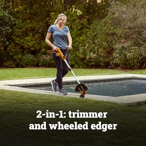 WORX 20V 12‘’ Cordless String Trimmer & 360 CFM Leaf Blower Combo, 2 Batteries & Charger Included, WG929 view 4