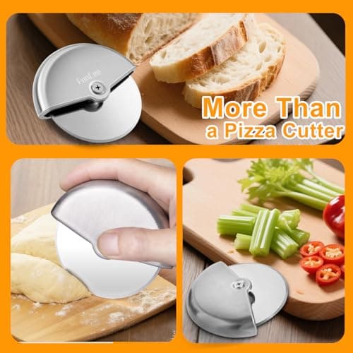 Premium Pizza Cutter Wheel with Sharp Blade For Cutting Through Pizzas, Crusts, Pies and More, Stainless Steel Knife with Ergonomic and Comfort Grip, Dishwasher Safe view 6