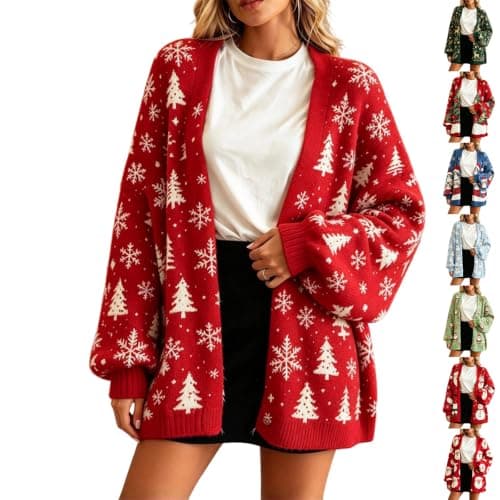 Oversized Christmas Sweater Cardigan Women — image 1
