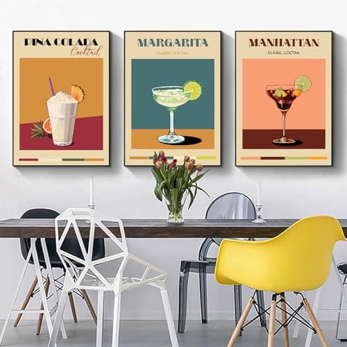 APTDYIGL 6 Pack Paint by Numbers for Adult,Cocktail Paint by Numbers Kit for Adults Beginners,DIY Paint by Numbers Acrylic Paint CanvasPainting Kits Art,Home Wall Decor, 9.8X13.7 inch(Without Frame) view 3