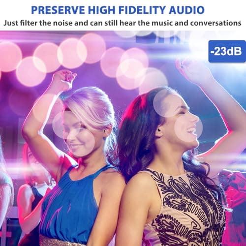 Laudexua High Fidelity Concert Ear Plugs, 2 Pairs Ear Protection Musician Earplugs for Concerts, Music Festival, Motorcycle, and Other Noise Reduction Events view 2