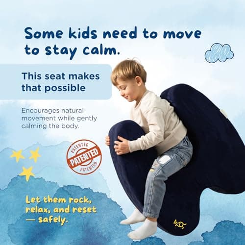 TED KANGAROO Sensory Soft Squeeze Seat – Calming Compression Chair for Kids with Sensory Needs, Washable Cover, Rocking Design view 2