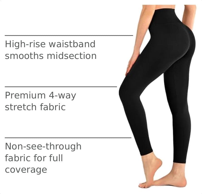 Walifrey Leggings for Women,High Waisted Soft Yoga Pants for Gym view 4