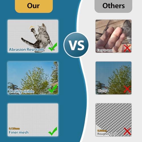 Augblinds Magnetic Screen Door Fits Door Size 36 x 82, Screen mesh Size 38 x 83, Clear Screen Door Mesh with Powerful Magnets & Windproof Hasp for Front Back Patio Doors, Keep Bugs Out view 3