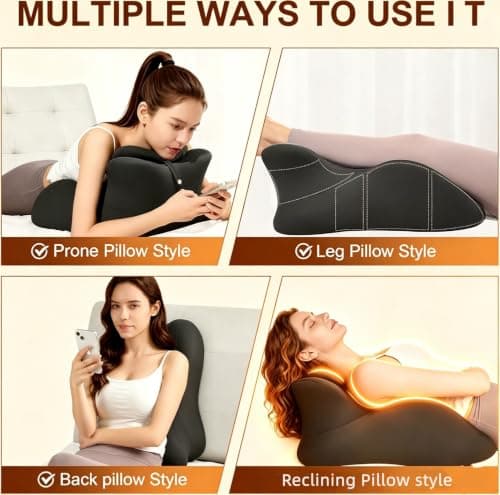 Memory Foam Wedge Pillow, Ergonomic Reading Pillow for Bed & Relaxing view 3