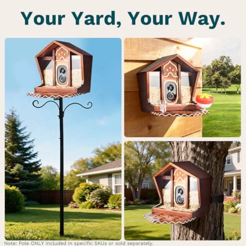 Smart Bird Feeder with Camera Solar Powered 2K UHD Video view 5