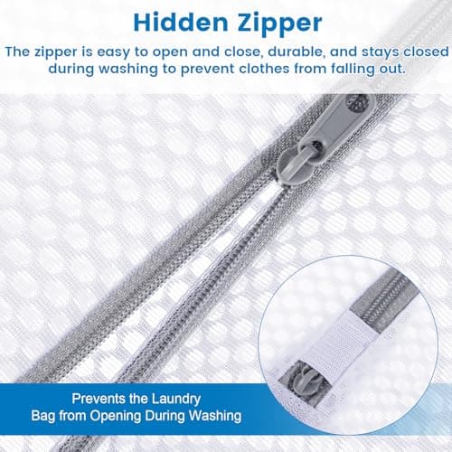 Dntorx 2 Pack XX-Large Mesh Laundry Bags for Delicates, 24 x 32 Inches Reusable Laundry Bag Durable Wash Bags for Washing Machine for College, Family, Travel, Storage view 5