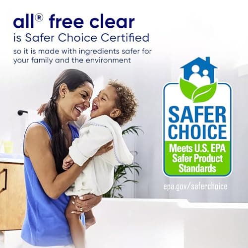 all free clear, Original, Liquid Laundry Detergent for Sensitive Skin, Unscented and Hypoallergenic, Concentrated, 82.5oz, 110 Loads view 3