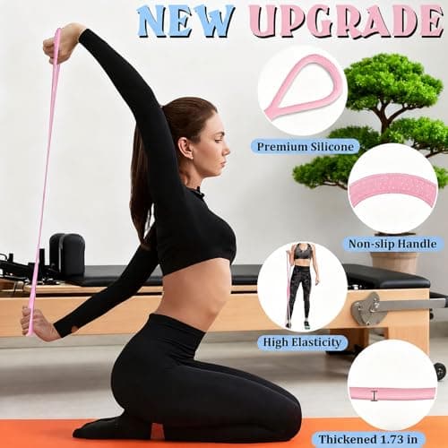 JYTIYUWA Resistance Bands with Handles,Figure 8 Resistance Band Elastic Fitness Bands Exercise Band for Home Yoga Gym Workout view 5