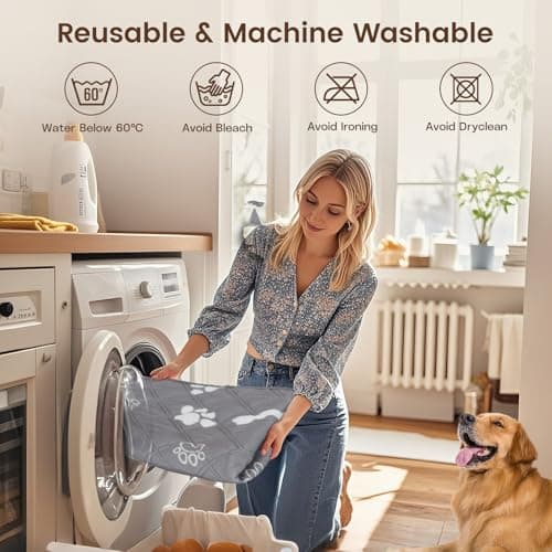 Petrendy Washable Pee Pads for Dogs, 2 Pack Absorbent Reusable Puppy Pads Dog Training Pads, Waterproof Non-Slip & Leak-Proof Potty Whelping Pad for Playpen, Crate, Bed, Potty Training 24"x18" view 6