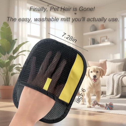NOTYETING Pet Hair Removal Glove for Dogs and Cats - Upgraded Electrostatic & Reusable 1-Pack, Magic Brush Tool for Laundry, Furniture, Couch, Carpet and Car Seat view 5