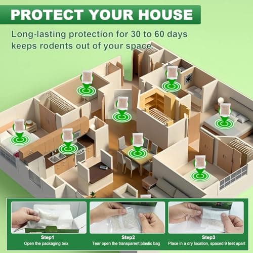 HLISIS 15 Pack Mouse Repellent Pouches, Peppermint Oil Repellent for Mice, Natural Rodent Repellent Pouches Effectively Repels Rodents, Mosquito, Spiders, and Other Pests, Indoor & Outdoor Use view 5