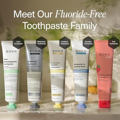 Boka Fluoride Free Toothpaste, Nano Hydroxyapatite Toothpaste, Appropriate for Sensitive Teeth - for Adult Oral Care - Ela Mint Flavor, 4 Fl Oz 1Pk US Manufactured view 6