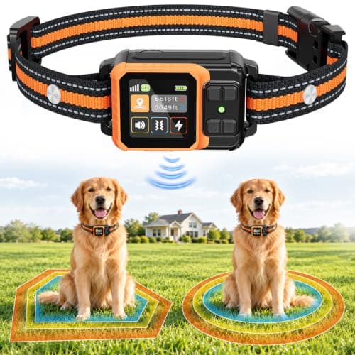 GPS Wireless Dog Fence System, Circular & Custom Boundary, No Subscription | 3 Training Modes:Beep/Vibration/Static, 49-6561FT Range, IPX7 Waterproof, Wireless Collar for Large Medium Dogs, Outdoor Use — image 1
