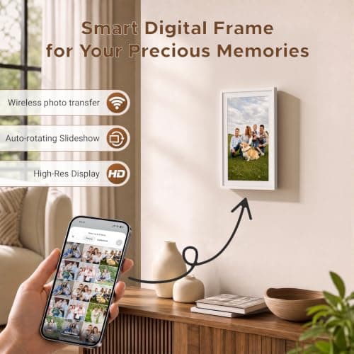 KEVZEZY 10.1-Inch Smart Digital Calendar, HD Touchscreen Family Planner | Smart Family Organizer No subscription, WiFi sync, color-coded routines, chore chart, AI import, meal planning, photo display view 6