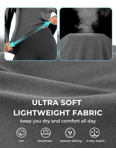 G Gradual Long Sleeve Workout Tops for Women Quick Dry Lightweight Running Athletic Shirts with Zip Pocket Moisture Wicking view 6