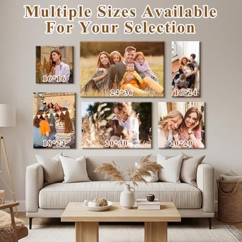Personalized Photo Canvas Wall Art, Custom Canvas Prints with Your Photos,Ready to Hang, Ideal Housewarming Wedding Birthday Gift for Family Friends (VERTICAL PHOTO, 18" L x 12" W) view 6