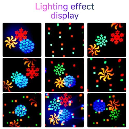 Party DJ Disco Light 3in1 projector Stage lighting remote control multi-mode voice control strobe effect projection light Family Party Bar Club KTV Karaoke Holiday Birthday Bash Party atmosphere light view 4