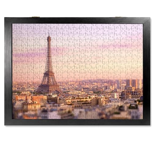 ALL4JIG Premium Wooden Puzzle Picture Frame with 4-Puzzle Storage Capacity for 1000 Piece Puzzles, Tool-Free Easy Assemble Display, Non-Glue Mounting Kit & Hanging Hardware Included (27" x 20") — image 1