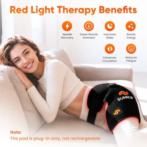 Red Light Therapy for Body, Foldable Therapy Pads for Hip Back Waist | Infrared Light Pad for Men Women Birthday Parent Gifts with Extension Adjustable Straps view 2