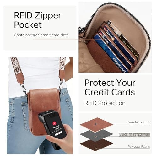 GEMIU Small Crossbody Bags for Women Cell Phone Purse Crossbody Wallet Purses with Card Slots view 4