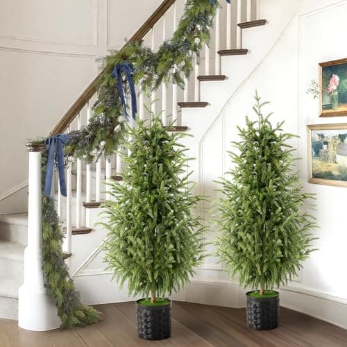 Christmas Decorations, 2 Pack 3FT Artificial Norfolk Pine Tree view 3