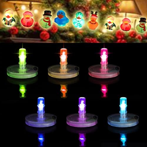 Light Up Duck Plugs, Led Light Duck Plug Holder,16 Luminous Modes On-Off Control Led Lamp Rubber Duck Mount, Duck Holder Mount for Car Lover Car LED Lights Christmas (Excluding Rubber Duck) (6PCS) — image 1