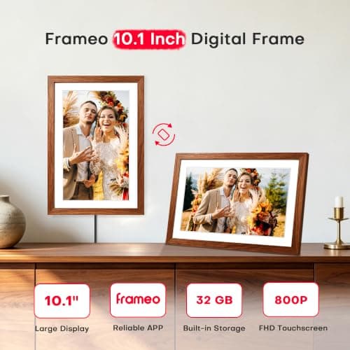 Frameo 10.1'' WiFi Digital Picture Frame, Electronic Photo Frame Slideshow view 2