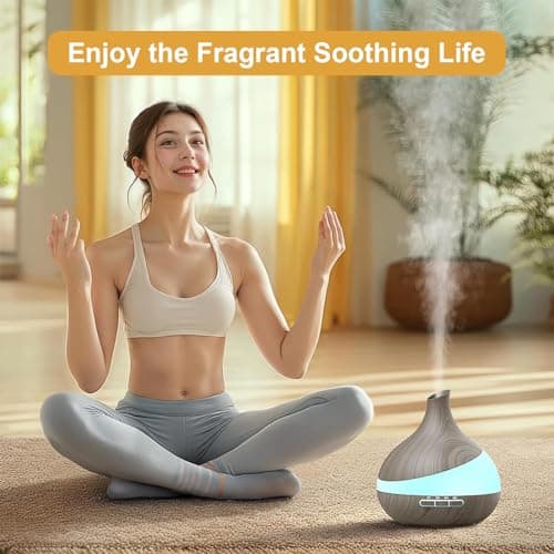 Essential Oil Diffuser for Women: 500ml with 14 Color LED view 4