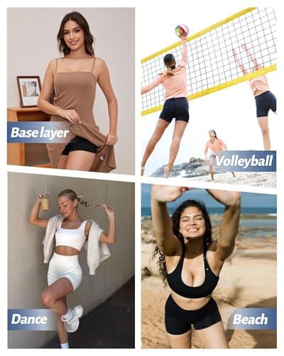 NexiEpoch 2 Pack Biker Shorts for Women - 3"/5"/8" Booty Volleyball High Waisted Black Spandex Shorts for Yoga Dance Workout view 5