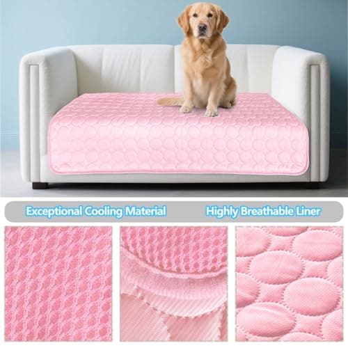 SFYWMGS Dog Cooling mat, 59’’×40’’Washable Cooling Pad for Dogs, Large Dog mat Designed for Summer, Breathable and Easy to Carry pet mat for Dogs, Cats and Pets view 3