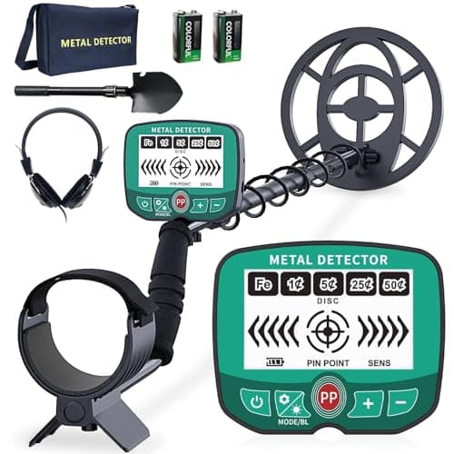 Metal Detector for Adults & Kids, High Accuracy Professional Metal Detectors 10" Detection Depth, 3Detection Modes Metal Detectors,with LCD Display, Adjustable 37.4" to 48.8" Gold Detector — image 1