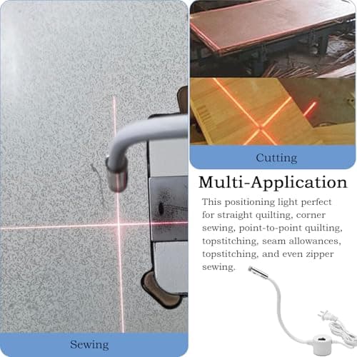 UPWATT Sewing Machine Positioning Light, Magnetic Alignment Guide Lamp with Flexible Gooseneck, Cross Craft Sewing Tool for Precise Stitching & Quilting view 6