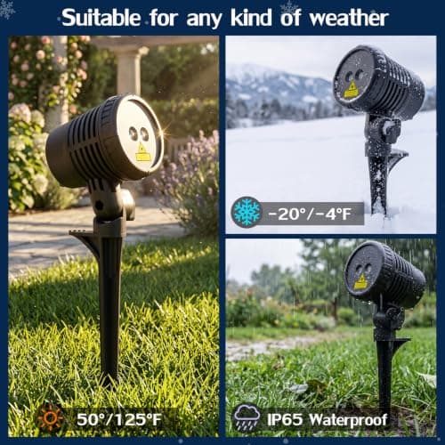 Christmas Projector Lights Outdoor, Red and Green Moving Holiday Light with Remote Show for House, Yard, Garden, Patio and Christmas Decorations view 6
