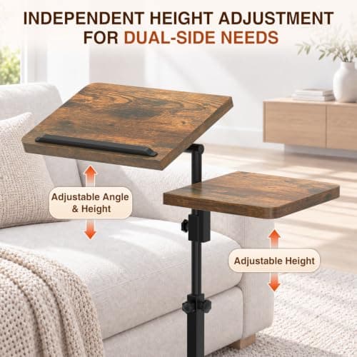 2026 Anti-Wobble Modern Rolling Portable Laptop Table with Lockable Wheels view 3