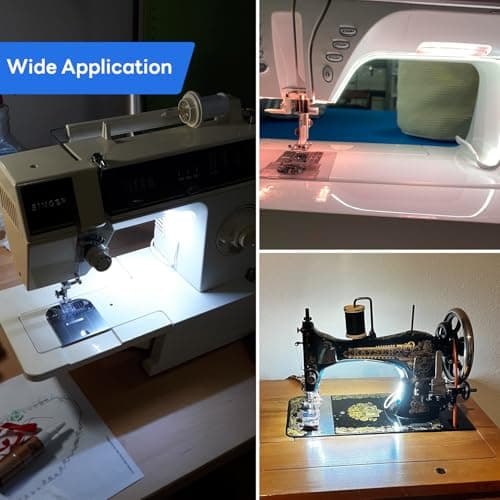 Sewing Machine Light, Dimmable Sewing Light Strip with Touch Dimmer, Adhesive LED Strip Light for Sewing Machine, Daylight White, 78” Power Cord, and Clips Included view 7