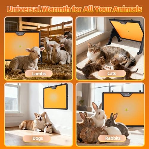 Gyrivav Brooder Plate for Chicks with Remote Control, Double-Sided Chick Heat Plate, Night Light, 4 Timer Modes, LED Light, Adjustable Angle & Temp Display, 180W for Chicks/Ducks/Cats/Dogs (Black) view 7