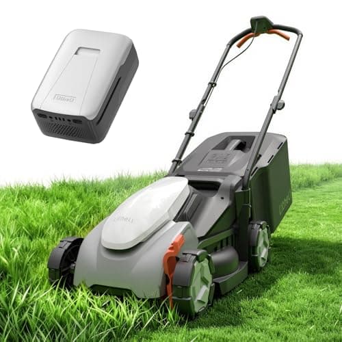 Litheli 14 Inch Cordless Lawn Mower, 5 Heights Adjustment, U20 Series 20V Electric Lawn Mowers for Garden, Yard and Farm, Light-Weight with Brushless Motor, 5.0Ah Portable Battery Included view 1