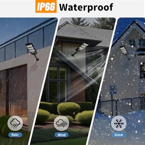 MATEPLUS Solar Lights Outdoor Waterproof 2 Pack, 6500k Solar Flood Light Dusk to Dawn, Solar Street Lights with Motion Sensor & Remote Control, LED Solar Parking Lot Lights for Yard, Ground, Garden view 6