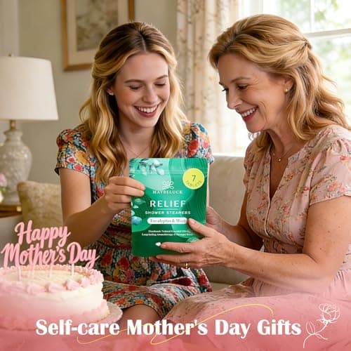 Maybeluck Eucalyptus Mint Shower Steamers 7 Pack - Eucalyptus for Shower, Self Care Easter Basket Stuffers, Relaxation Spa Gifts for Women & Men, Natural Essential Oil Bombs for Self Care view 2