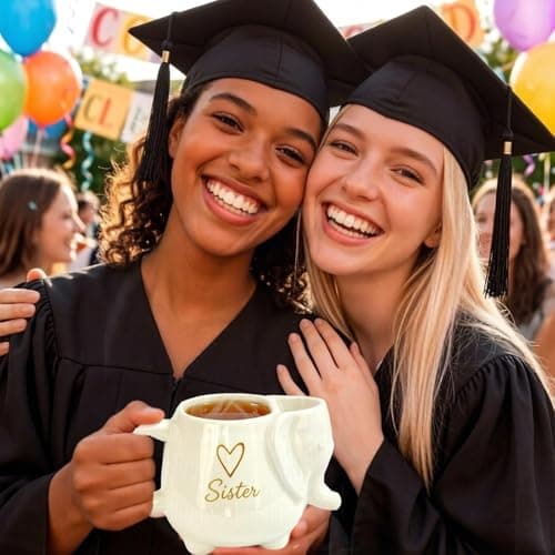 AKLOPE Elephant Shaped Tea Mug with Mom Heart Design, White Ceramic Stoneware Cup with Tea Bag Holder, 15 Ounce (15 oz, Mom) view 2