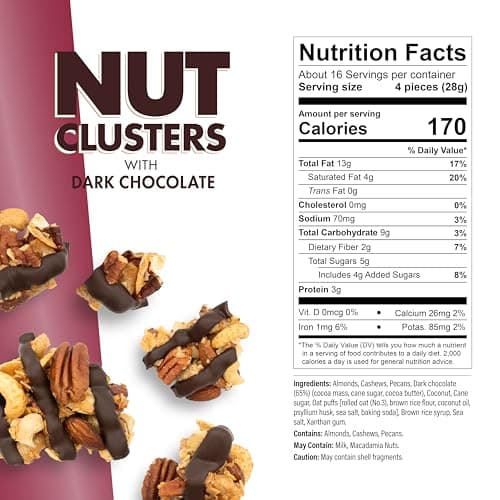 InnoFoods Dark Chocolate Nut Clusters, Gluten Free, Non-GMO, 3 Pack, 16 oz Each view 3