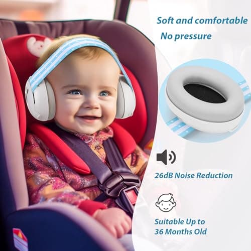 Laudexua Baby Ear Protection, Noise Cancelling Headphones for Babies and Toddlers Up to 36 Months view 3