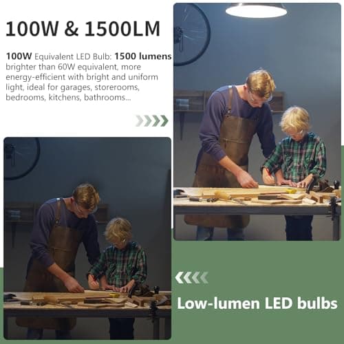 evelor 24-Packs A19 LED Light Bulbs,100 Watt Equivalent 2700K Soft White Bright Bulbs Efficient 13W,1500 Lumens E26 Base, Non-Dimmable, 15000-Hour Lifespan for Bedroom, Living Room, Office view 4