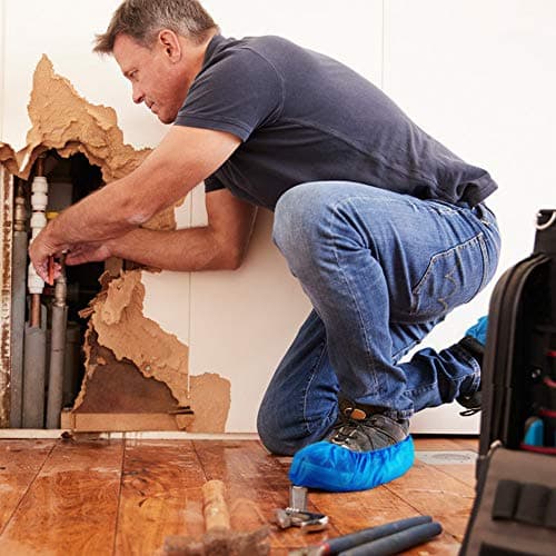 Green Convenience Shoe Covers Disposable Boot Cover Waterproof, Dust proof, 100 Pack(50 Pairs),The Size Fit Most, Non-slip, Blue, Protect Your Shoes, Floor, Carpet view 5