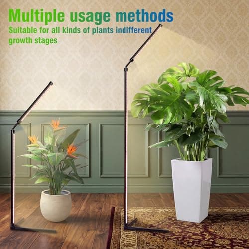 48W Standing Grow Light for Indoor Plants, 65" Modular Vertical Grow Light with 480 LEDs Full Spectrum, High-Output Plant Floor Lamp for Large Trees, Plant Shelves & Corners, 3 Modes, Timer view 5