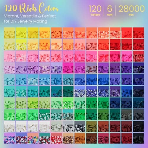 Sunlode 30,000Pcs Clay Beads Bracelets Making Kit, Beads for Bracelets 6 Boxes Bead for Jewelry Making Kit Friendship Bracelet Gifts Trendy Stuff Letter Bead Craft Adult view 6
