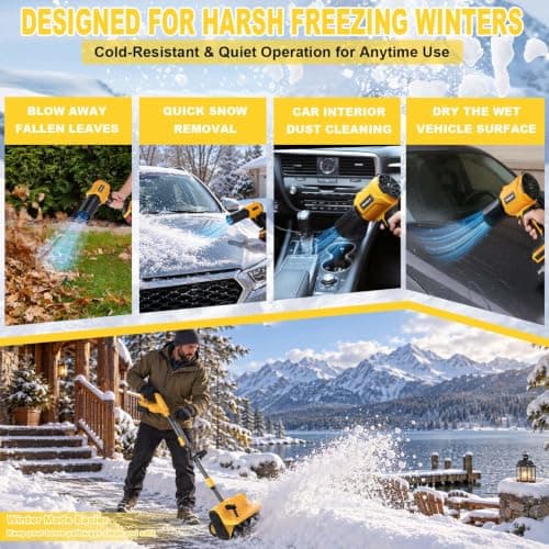 Cordless Snow Shovel, 13" Electric Snow Shovel with 2×3.0Ah Batteries view 2