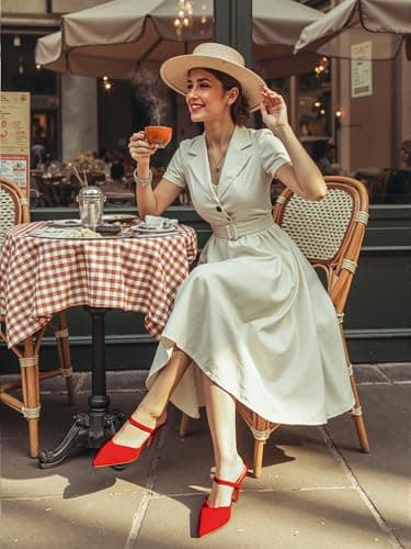 WIRALOMI Heeled Sandals for Women Pumps Closed Pointed Toe Heels Mule Heels Slip On Wedding Party Dress Shoes view 3